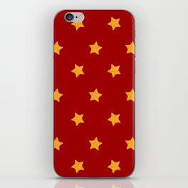 Christmas Pattern Red Yellow Star iPhone Skin