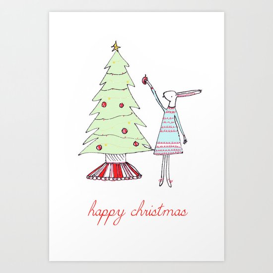 Happy Christmas Art Print