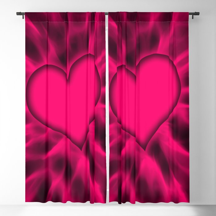 Pink Heart 17 Blackout Curtain