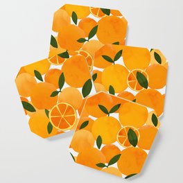 mediterranean oranges still life  Coaster