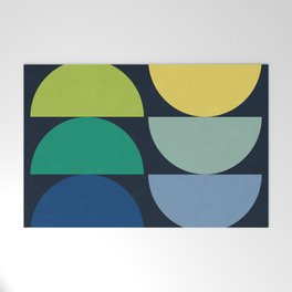 Abstract Flower Palettes Welcome Mat
