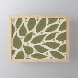 leaves and swirls Framed Mini Art Print