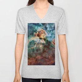 Star Birth in the Extreme V Neck T Shirt