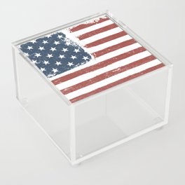 American Flag Grunge Background. Raster version. Horizontal orientation. Acrylic Box