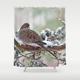 Peaceful Christmas Dove  Shower Curtain