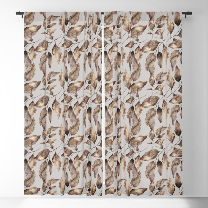 Fall Foliage Leaves Pattern Blackout Curtain