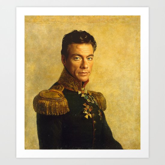 Jean Claude Van Damme - replaceface Art Print