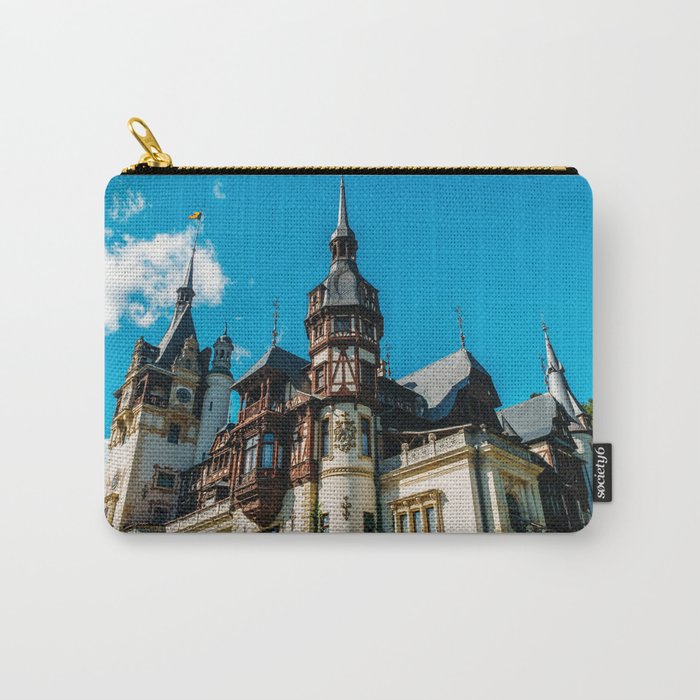 Peles Palace In Transylvania, Architecture Photography, Medieval Castle, Mountain Landscape, Romania Carry-All Pouch