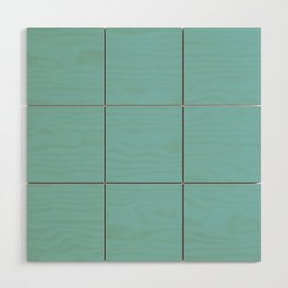 Medium Aqua Gray Solid Color Pantone Tibetan Stone 14-4710 TCX Shades of Blue-green Hues Wood Wall Art