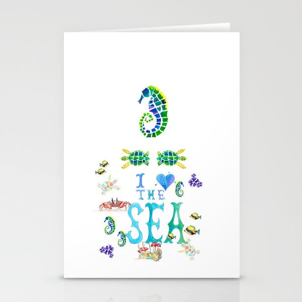 I Love the Sea Stationery Cards