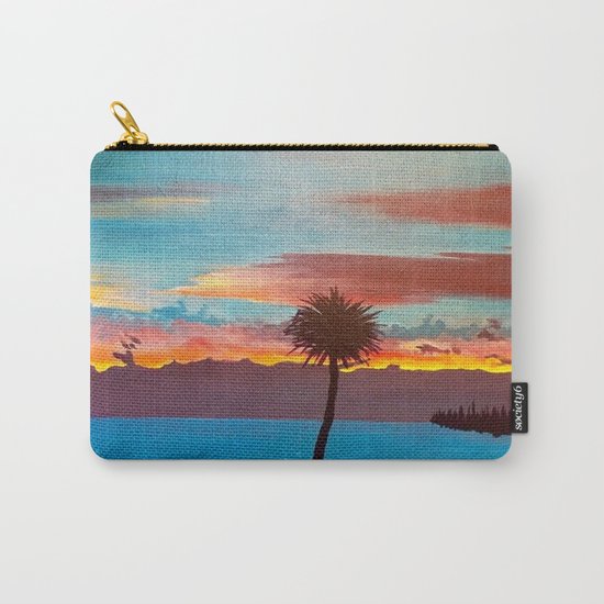 The Beautiful Key West Sun is captured in this ocean sunset painting Carry-All Pouch