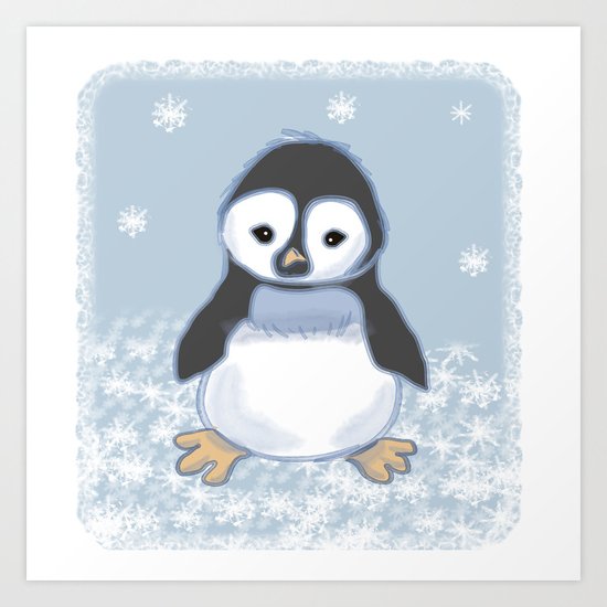 Frosty pinguin Art Print