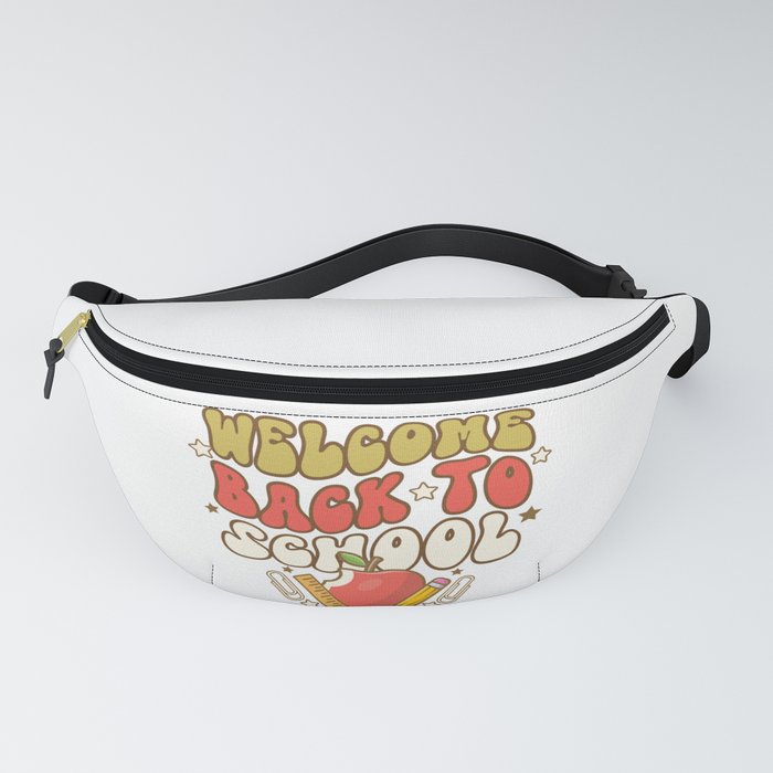 Welcome back to school retro vintage art Fanny Pack