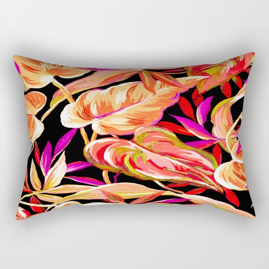 fall tropical leaves Rectangular Pillow