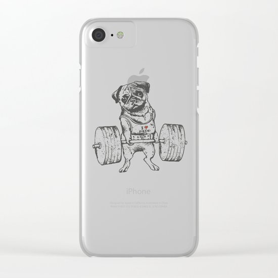 Pug Lift Clear iPhone Case