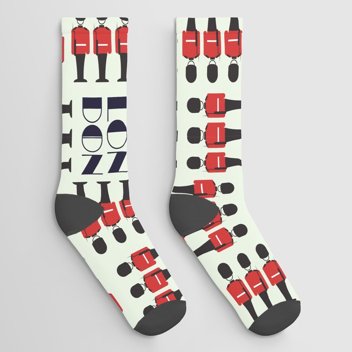 London seamless pattern with soldiers Socks