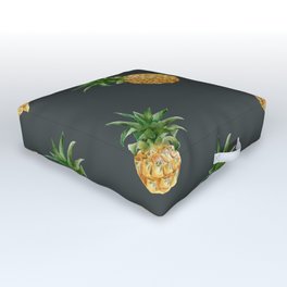 Trendy Summer Pattern with Pineapples Outdoor Floor Cushion