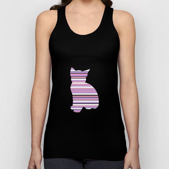 Kitten Stripes Unisex Tank Top