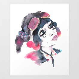 Decora Girl Art Print | Asianart, Harajuku, Prettyface, Illustration, Crazygirl, Digital, Japanesewoman, Popart, Japanstyle, Poetrypop 