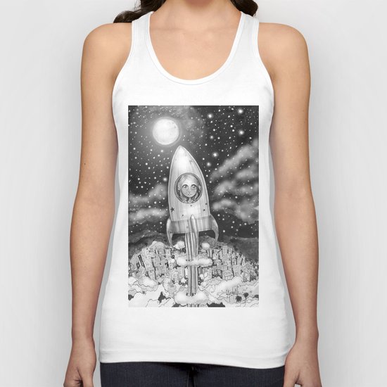 Running Away From Home In A Rocket Ship Unisex Tank Top
