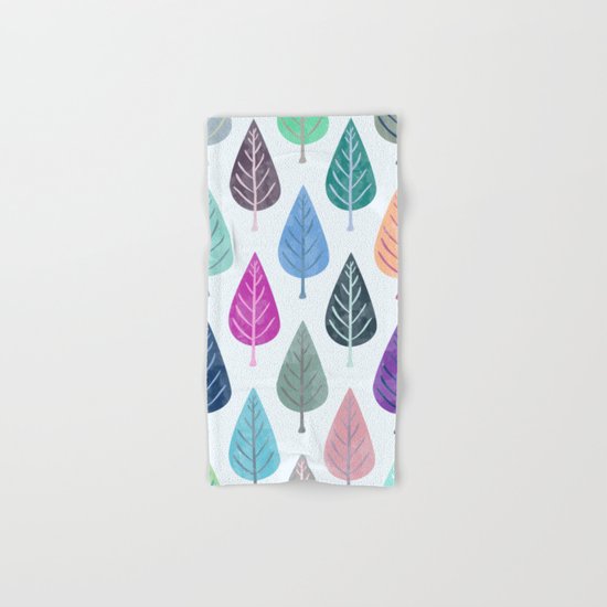 Watercolor Forest Pattern III Hand & Bath Towel