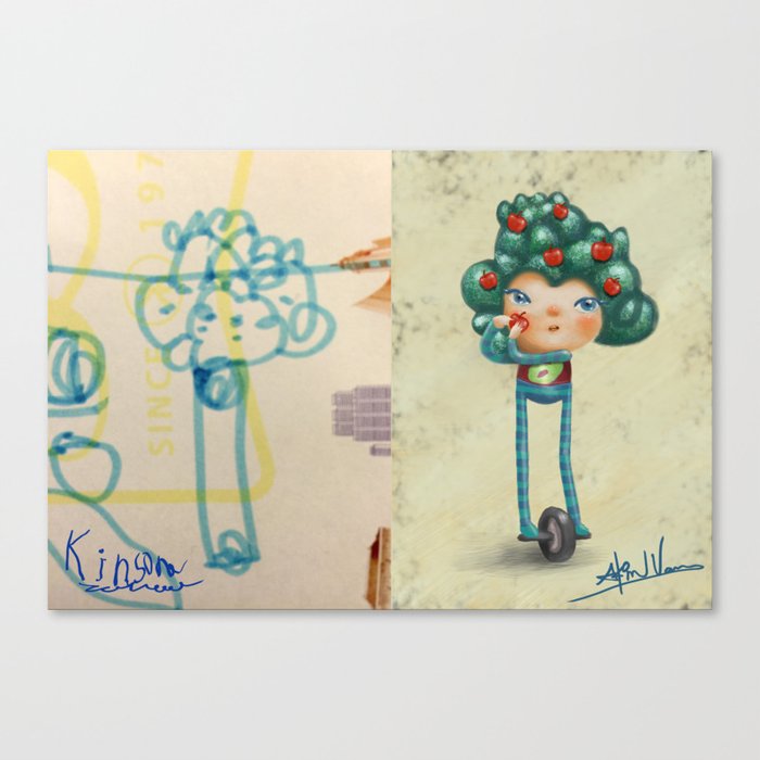 Tree kid Canvas Print