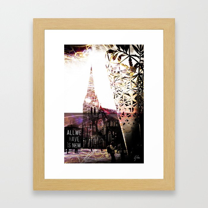 Christchurch - All We Have is Now by Debbie Porter - Designs of an Eclectique Heart Framed Art Print