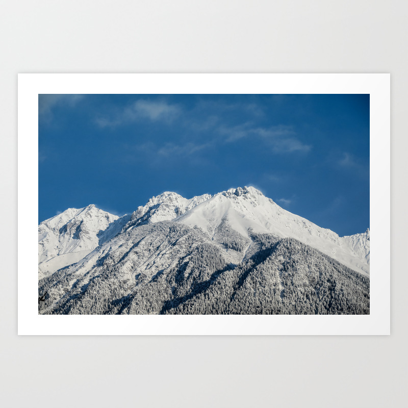 The Majestic Austrian Alps Covered With Fresh Snow In March Art Print By Pueblovista Society6