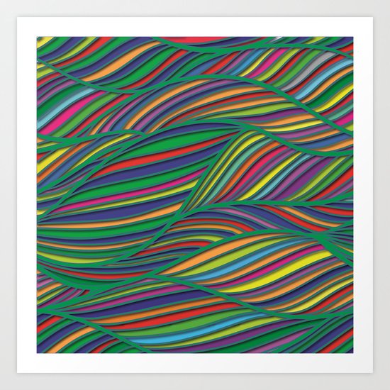 Flowing Lines Art Print