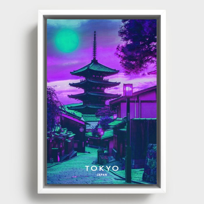 Tokyo City Framed Canvas