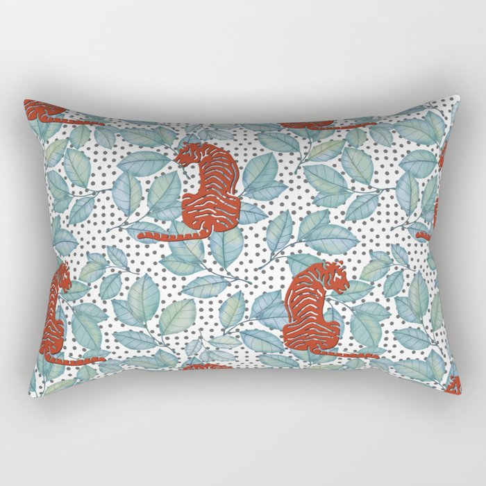 REd tigers in the greens Rectangular Pillow