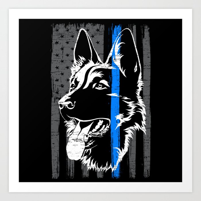Thin blue new arrivals line dog