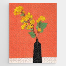 Branches Blooming Red Jigsaw Puzzle