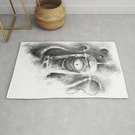 The Kodos of Rigel VII Rug | Drawing, Alien, Scary, Black and White, Graphite, Halloween 
