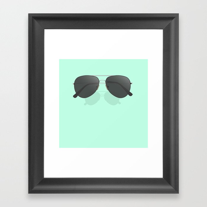 Aviator sunglasses Framed Art Print