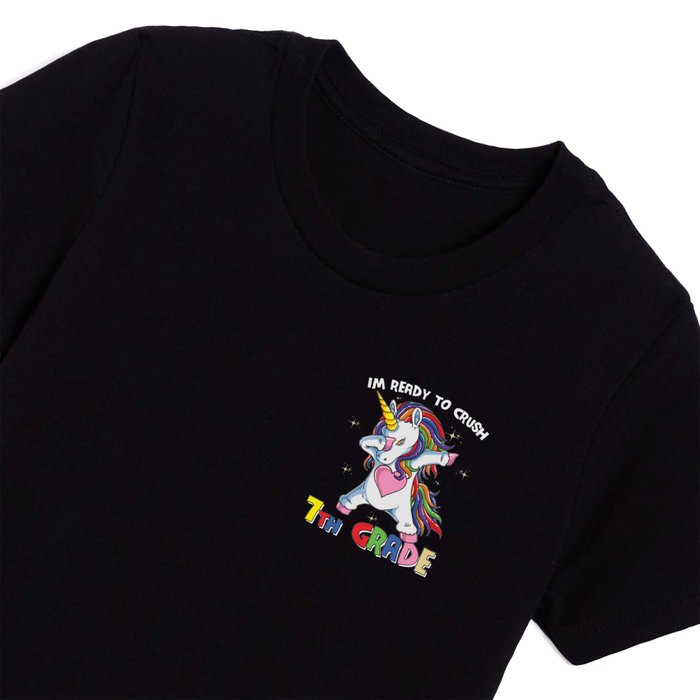 Ready To Crush 7th Grade Dabbing Unicorn Kids T Shirt by