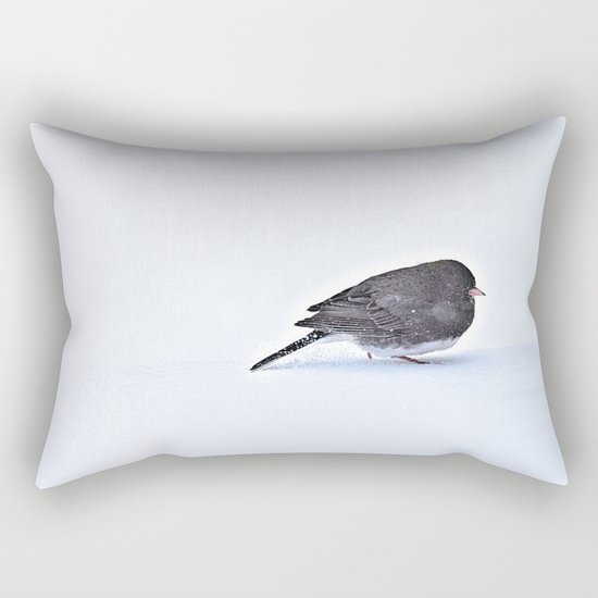 Long Journey Junco Rectangular Pillow