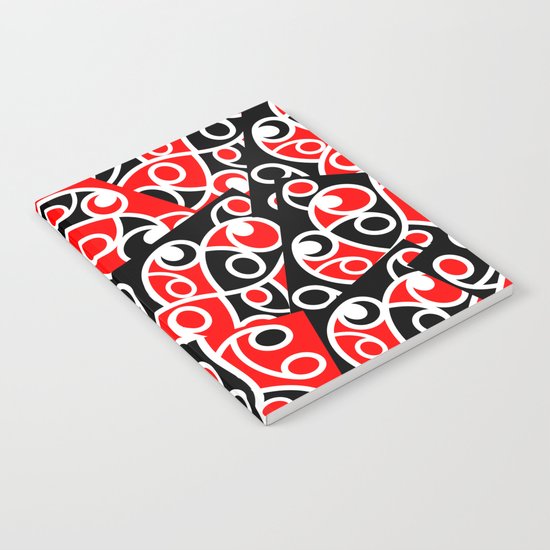 Maori Kowhaiwhai Patchwork Pattern Notebook