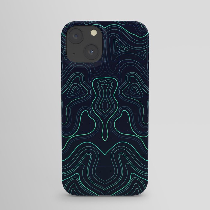 topographic background iPhone Case