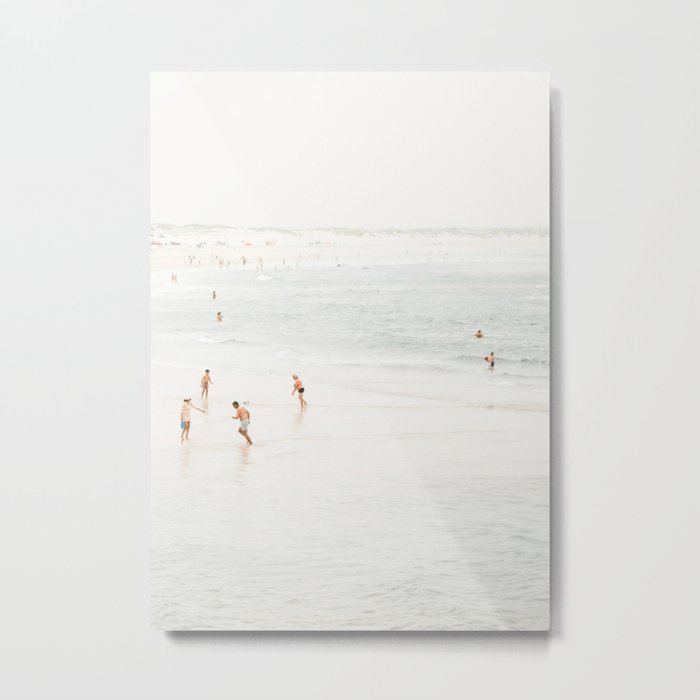 At the Beach fourteen  (part two of a diptych) - Minimal Beach and Ocean photography Metal Print