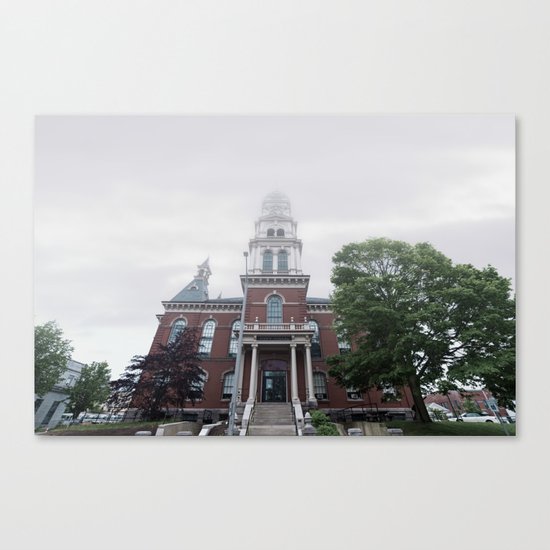 Foggy mrning at City Hall Canvas Print
