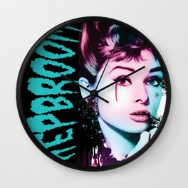 Hepbroom (Witch Audrey Hepburn) Wall Clock