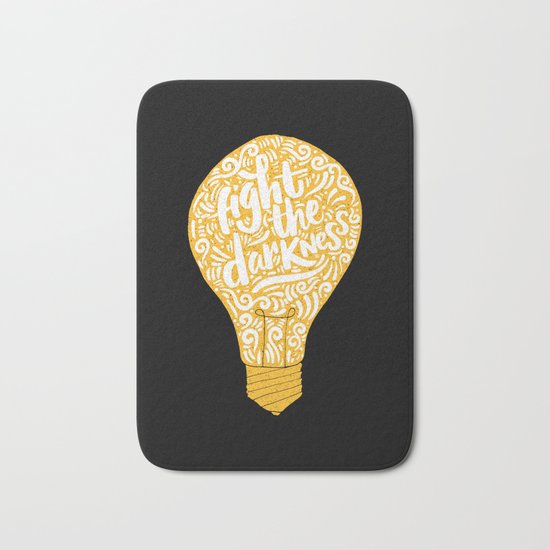 fight the darkness Bath Mat