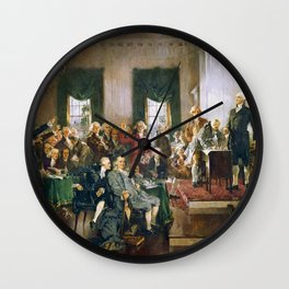 Signing of the United States Constitution 1787 Wall Clock