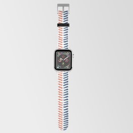 Coral & Navy Herringbone Apple Watch Band