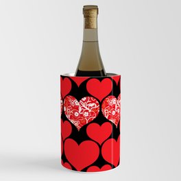 Floral Hart On Black Collection Wine Chiller