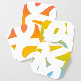 Brain Freeze Coaster | Acrylic, Emilylynndesign, Pattern, Drawing, Stencildesign, Gradient, Minimalrainbow, Gritty, Pop Art, Abstractshapes 