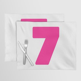 7 (Dark Pink & White Number) Placemat