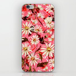 Electric Pink Field of Daisies iPhone Skin