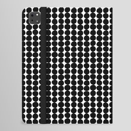 Midcentury Modern Dots Black and White iPad Folio Case